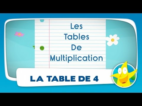 Comptines pour enfants - La Table de 4 (apprendre les tables de multiplication)