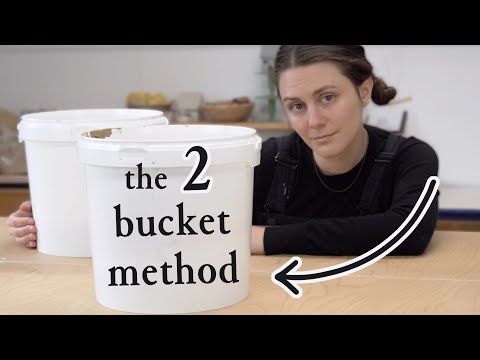 The simplest way to filter your dirty clay water! // pottery studio at home tips