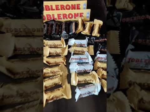 Toblerone Swiss Chocolate Bar #TobleroneUnboxing #SwissChocolate #shorts