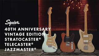 Video thumbnail for Exploring the Squier 40th Anniversary Vintage Edition Guitars | Squier by Fender | Fender by Fender