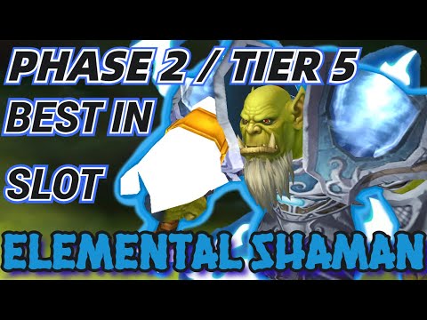 TBC Elemental Shaman Phase 2 Best in Slot ( BIS ) | What my loot list looks like! | First Pass
