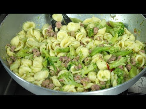 Orecchiette with broccoli and sausage