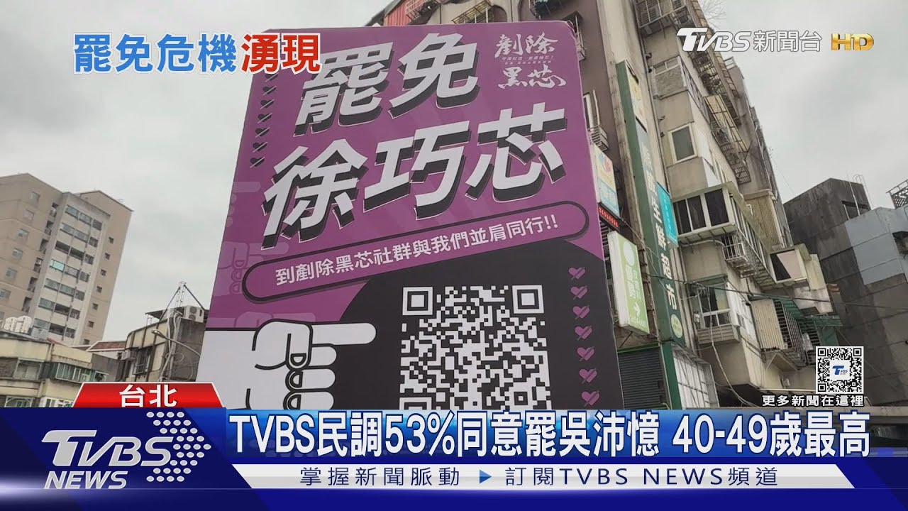 TVBS民調57%同意罷 徐巧芯:挺我的沒表態