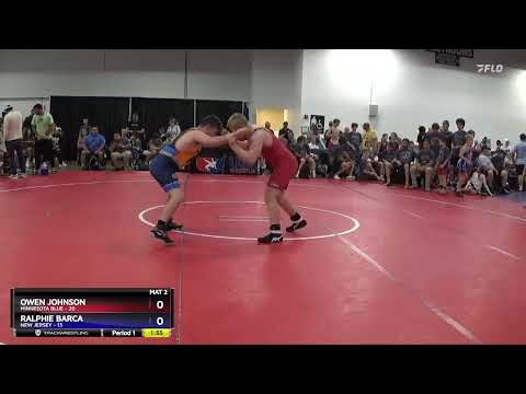 187 Lbs 2nd Place Match (16 Team) - Owen Johnson, Minnesota Blue Vs Ralphie Barca, New Jersey A130