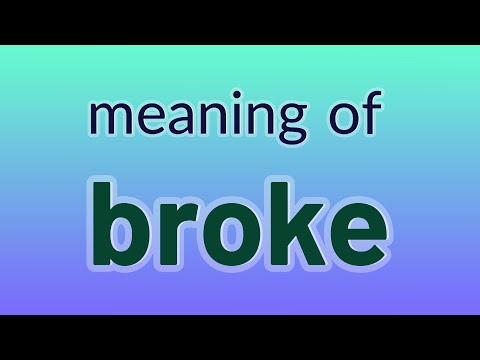 Broke - 20 English Vocabulary Flashcards