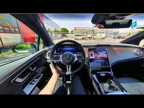 New Mercedes EQE 2023 Test Drive POV | 4K