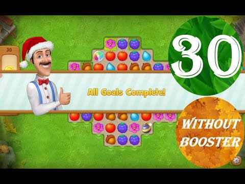 Gardenscapes Level 30 - [20 moves] [2022] [HD] solution of Level 30 Gardenscapes [No Boosters]