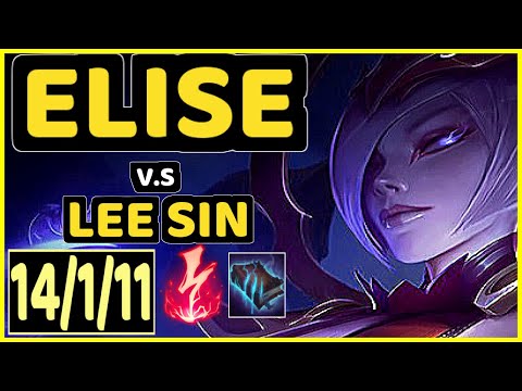 PEANUT (ELISE) vs LEE SIN - 14/1/11 KDA JUNGLE CHALLENGER GAMEPLAY - KR