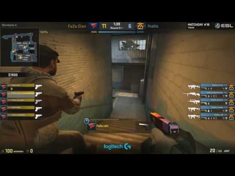 fnatic.flusha ACE vs. FaZe 🏆 ESL Pro League Season 5 CS GO