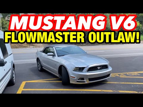 2013 Ford Mustang 3.7L V6 DUAL EXHAUST w/ FLOWMASTER OUTLAWS!