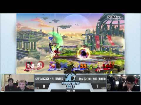Frostbite 2017: Captain Zack + P1|Tweek (Bayo/Cloud) vs TSM|Zero + NRG|Nairo (Diddy/Cloud)