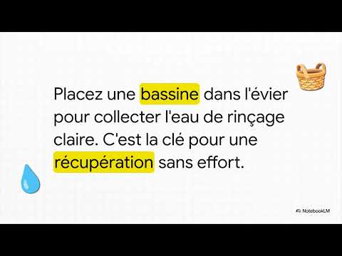 astuce anti gaspillage au point d'eau