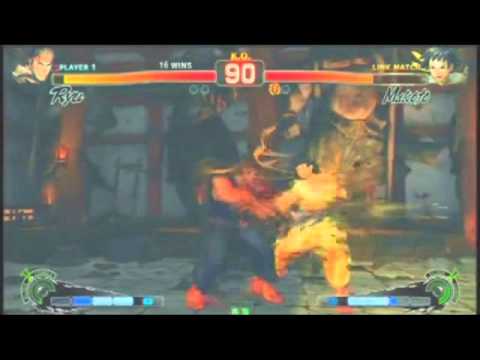 Super Street Fighter 4 AE v.2012 \\\  Japanese Match #1 - RYU vs MAKOTO \\\