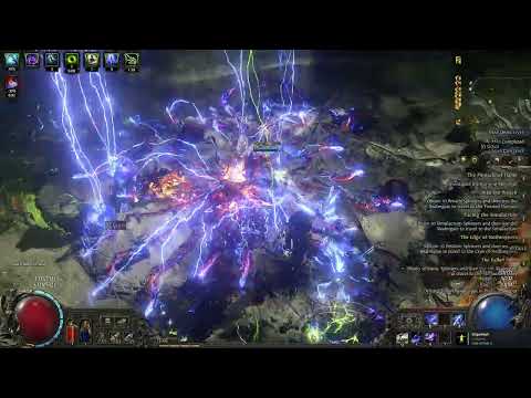 [POE2 0.4] Full-Screen Clear Falling Thunder Invoker T15 Map (Mid Budget)