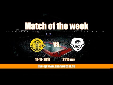 Livestream zaalvoetbal wedstrijd ASV Lebo - WSV Shoepimp 18 november 2016