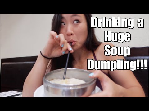 Trying the HUGE Xiao Long Bao Soup Dumpling in Los Angeles!