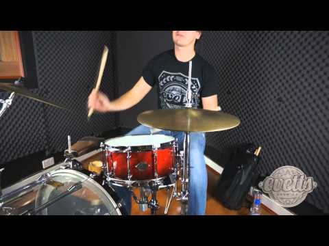 Evetts 14x6.5 Spotted Gum Snare Drum Twisted Figured Gum Veneer