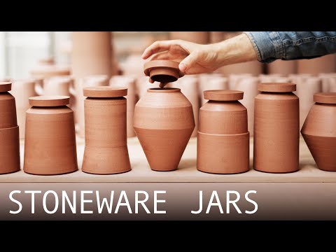 Trimming Angular Stoneware Jars