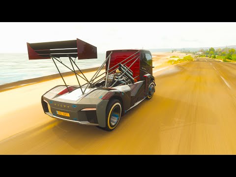 CAMINHÃO SURPRESA+CORRIDA SURPRESA+DANO SIMULAÇÃO!! FORZA HORIZON 4