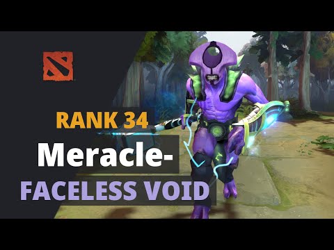 Meracle- (Rank 34) plays Faceless Void Dota 2 Full Game