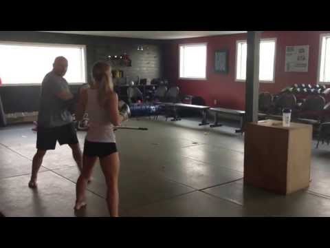 UFE Pro Stephanie Morrissey on pad work