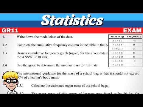 Statistics Grade 11: Exam Question