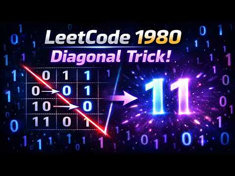Leetcode 1980 Find Unique Binary String Explained Diagonal Trick Java Solution
