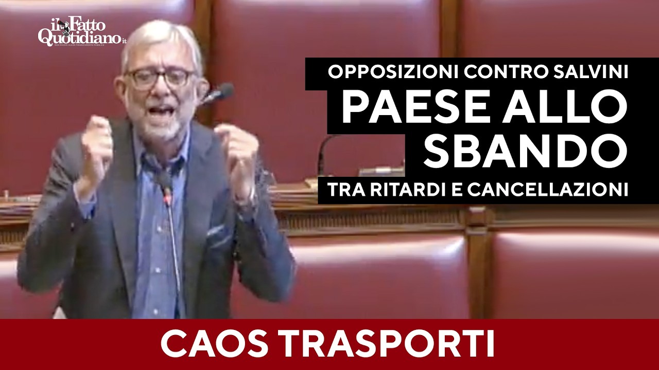 Caos trasporti, opposizioni all’attacco di Salvini: “Il Paese è in ginocchio, venga in Aula”