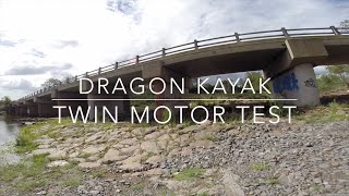 preview picture of video 'Twin Electric Motor Test on Dragon Hunter Kayak Plus a Surface Bass!'