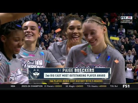 🏆Trophy Presentation + Interviews, Paige Bueckers Named MOP | UConn Huskies Win Big East Tournament