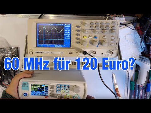60 MHz for 120 Euros! Unboxing and test of the JDS6600 Joy IT signal generator