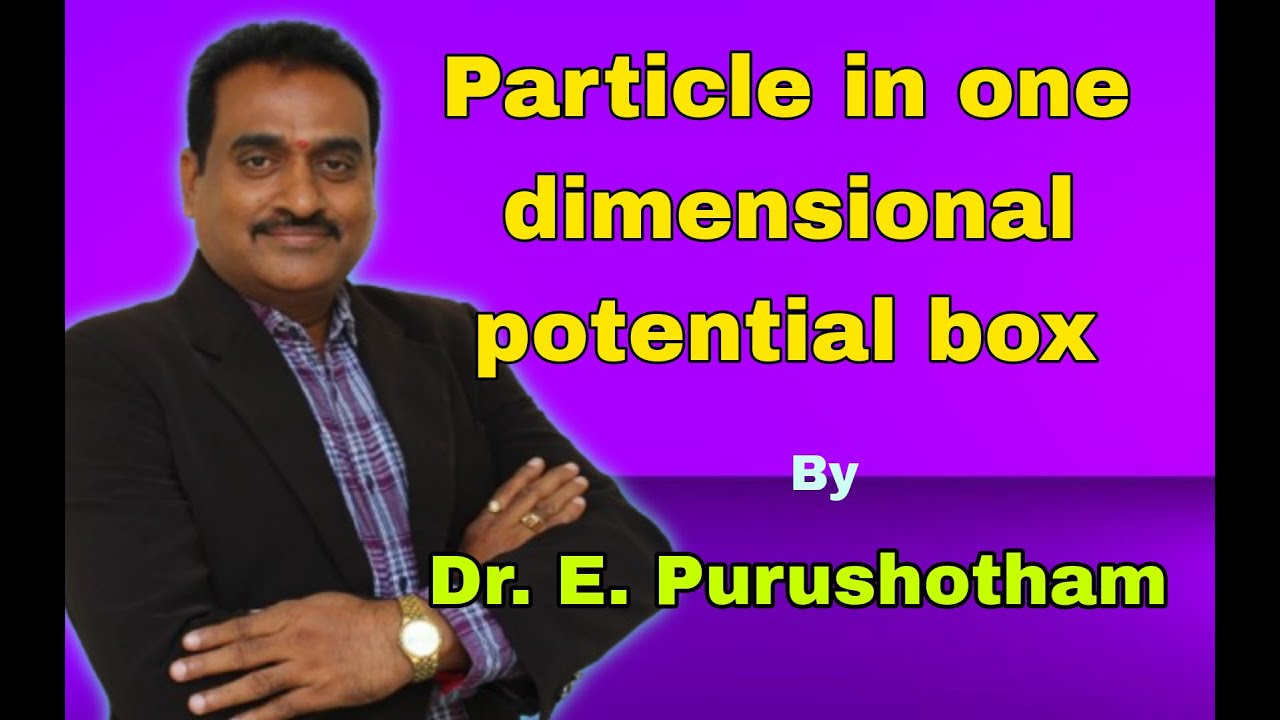 Particle in one dimensional potential box By Dr. E. Purushotham