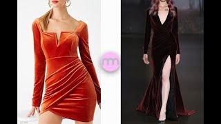 Kadife Elbise Modelleri - Velvet Dresses