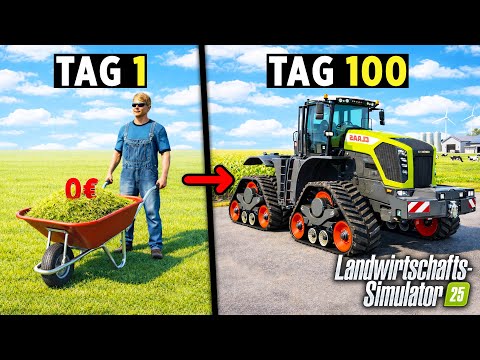 I survived 100 days on a flat map! Farming Simulator 25