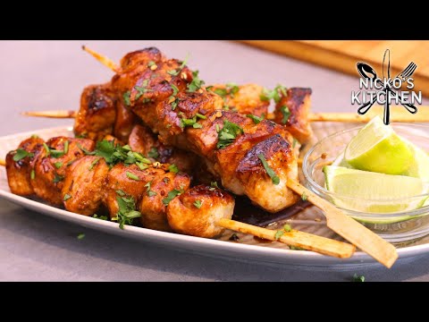 Thai Style Chicken Skewers | 6 Ingredients - 15 minute recipe
