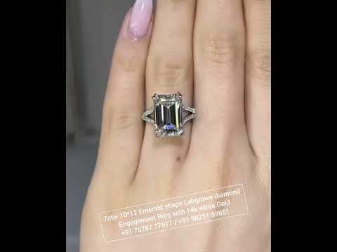 7ctw Labgrown diamond Engagement Ring with 14k White Gold