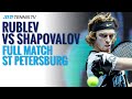 Andrey Rublev v Denis Shapovalov - Full ATP Tennis Match | St Petersburg 2020 Semi-Final