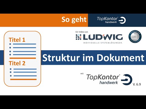 Wie Sie in blue:solution - tophandwerk mit Titel und Untertitel Struktur in Ihre Dokumente bekommen