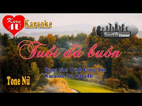 Tuổi đá buồn  Karaoke│Tone nữ│- Kara4U