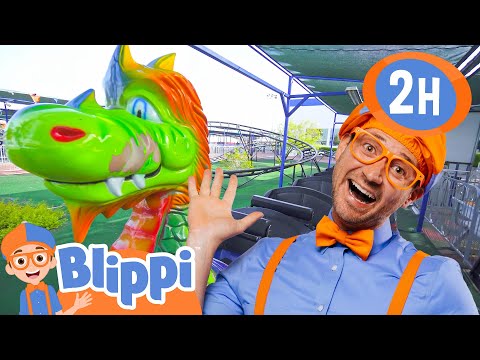 Blippi Visits an Amusement Park! | Blippi - Kids Playground | Educational Videos for Kids