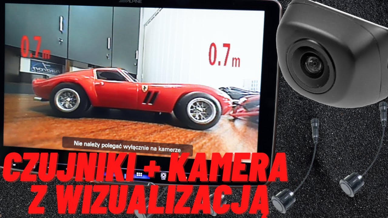 Czujniki parkowania (cofania) z kamerą i wizualizacją na ekranie radia (Steelmate 401 RCA)