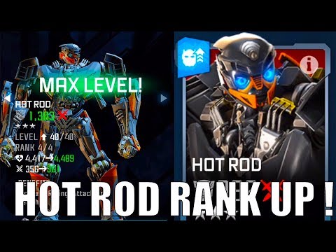 EPIC Hot Rod Rank Up! Max Level! ( Rank 4 Level 40 ) - TRANSFORMERS: Forged To Fight