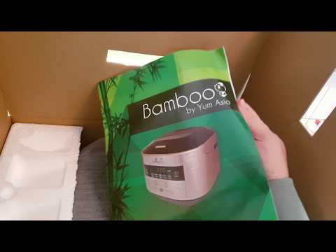 Bamboo induction heating rice cooker unboxing