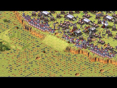 Red Alert 2 | Yuri's Revenge | 7 vs 1- France - soviet - random - extreme beta AI