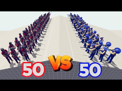 MEDIEVAL VS WILD WEST - 50 vs 50 - Totally Accurate Battle Simulator TABS