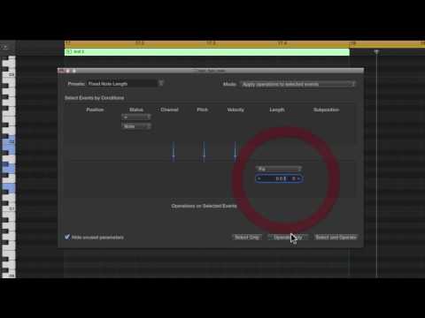 Logic Pro X tips 9 - Fix note length