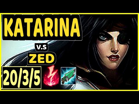 BACKLUND (KATARINA) vs ZED - 20/3/5 KDA MID GAMEPLAY - EUW Ranked GRANDMASTER