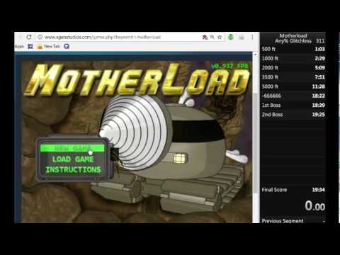 Motherload Any% Glitchless Speedrun 19:38