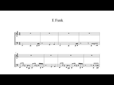 [Sheet Music] E funk piano