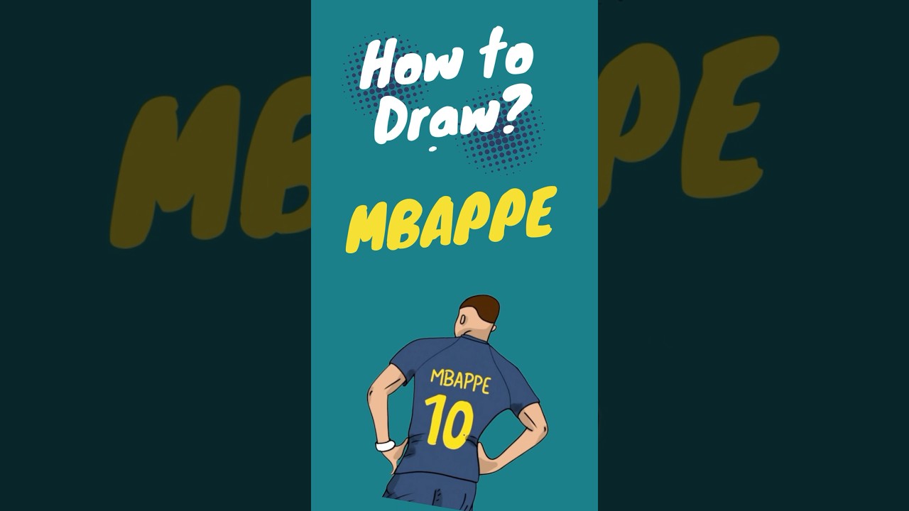 How To Draw Kylian Mbappe | Step By Step #shorts